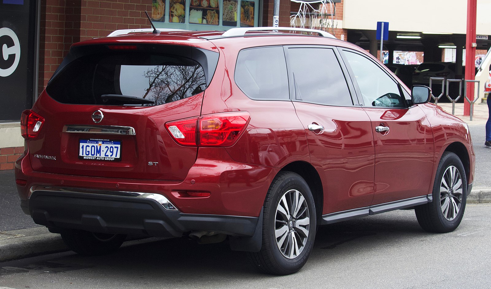 Red Nissan Pathfinder