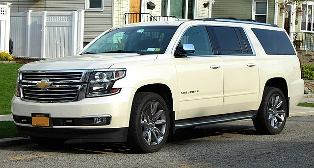 White Chevy Suburban