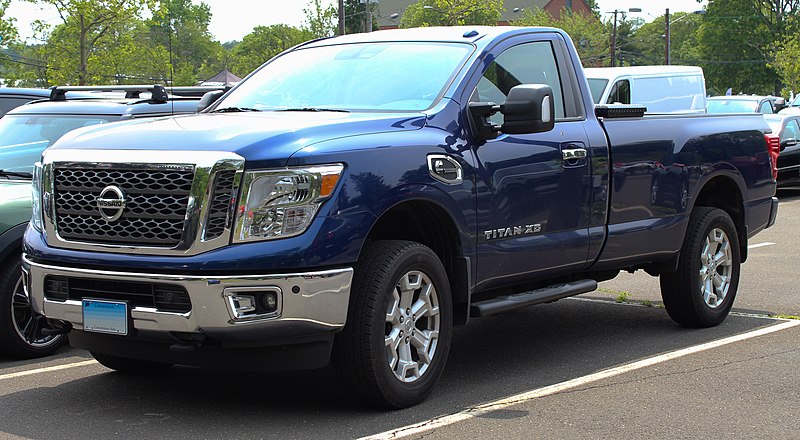 Blue Nissan Titan