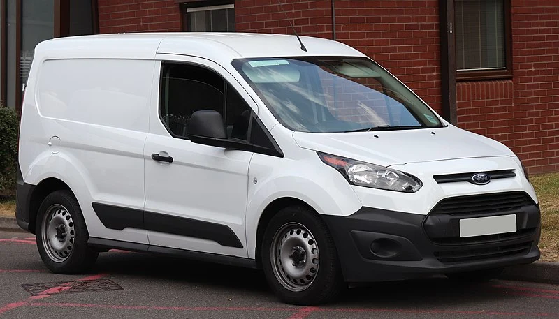 White Ford Transit Van