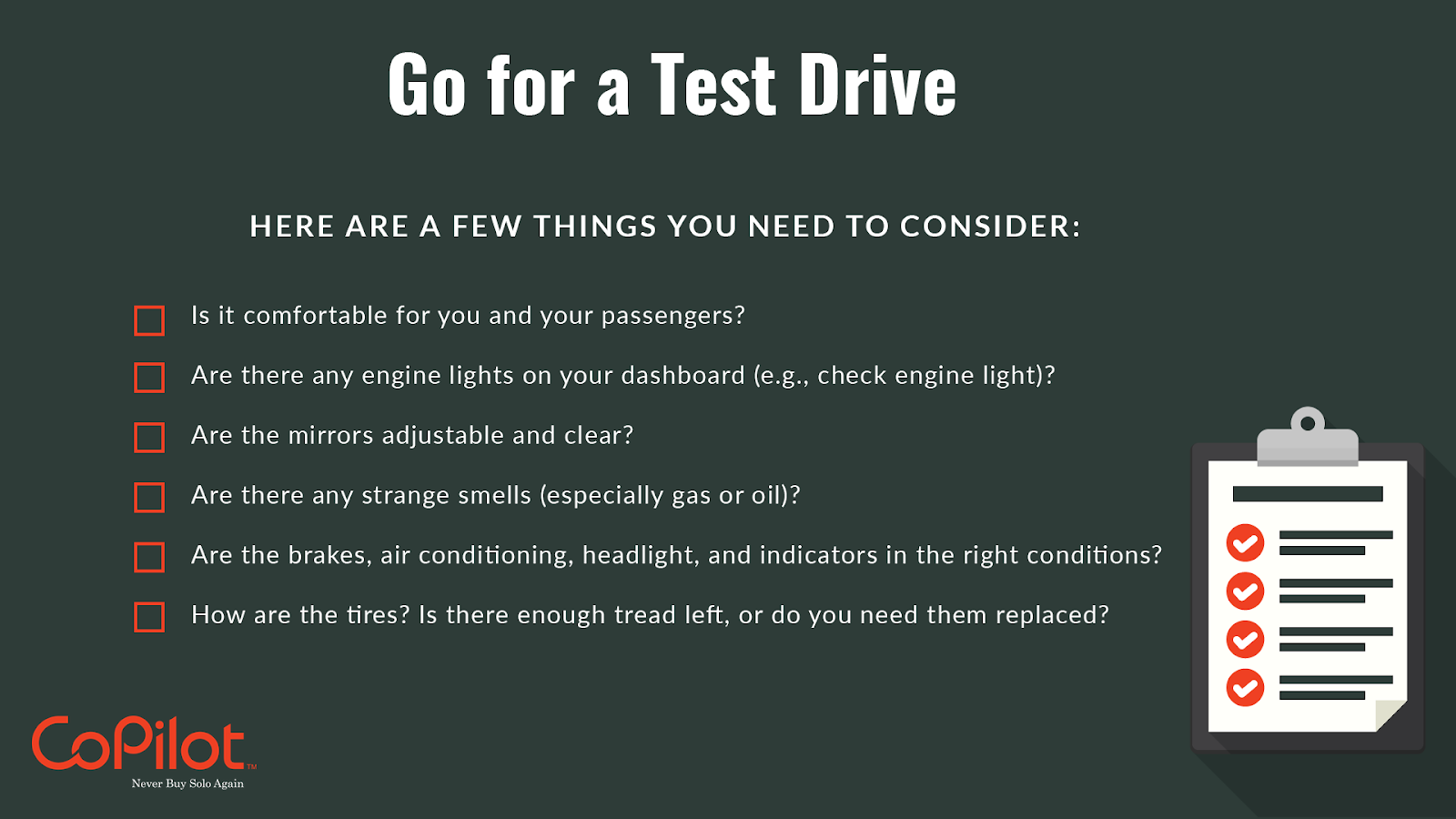 what you should do when you test drive a car