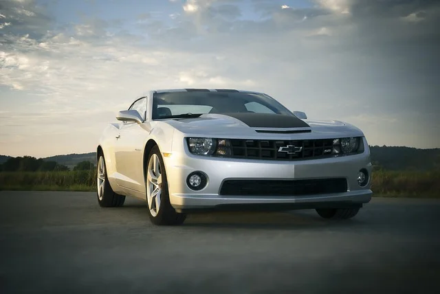 Silver Chevy Camaro