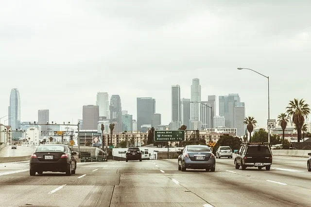 Cars driving on a highway