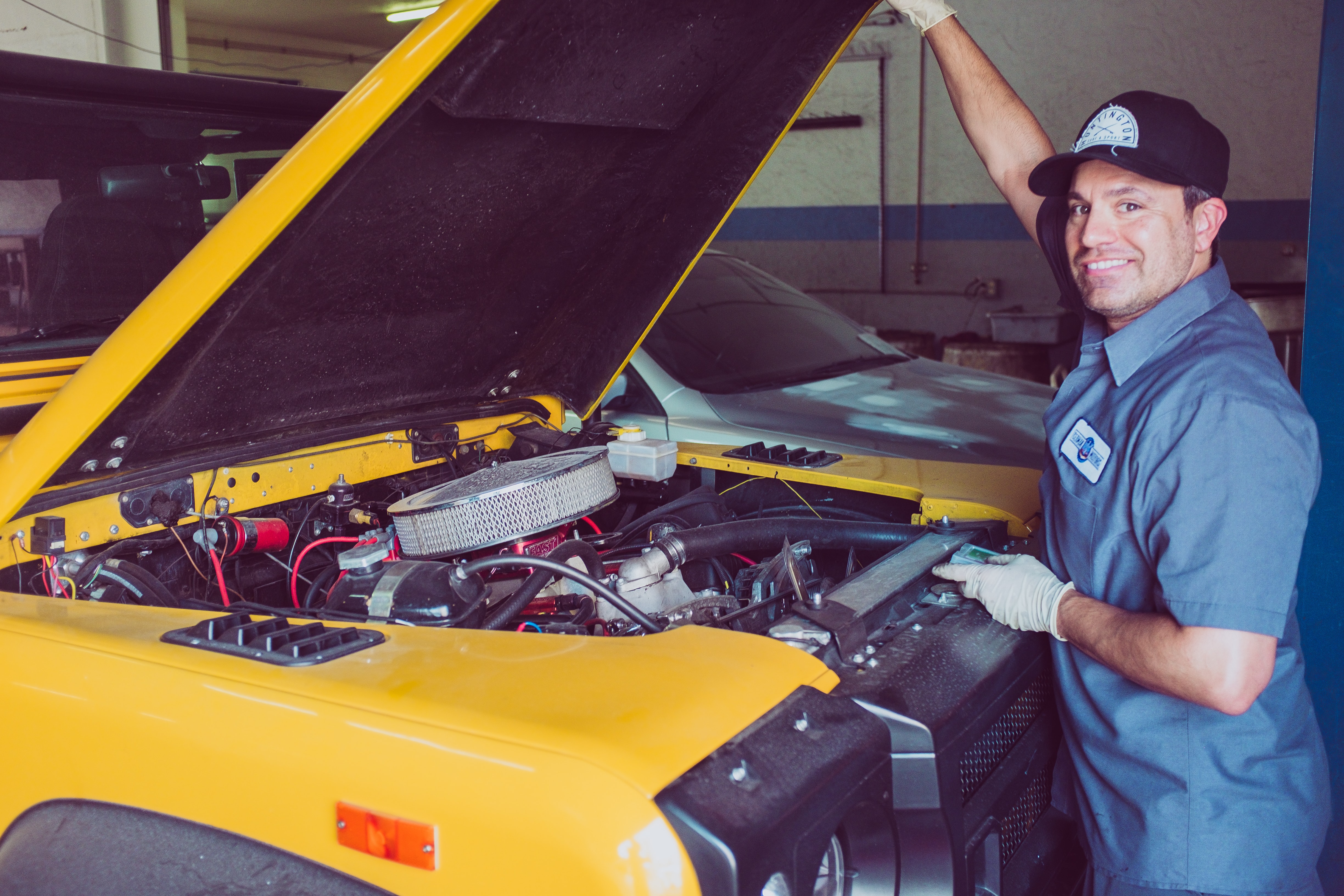 mechanic in a garage