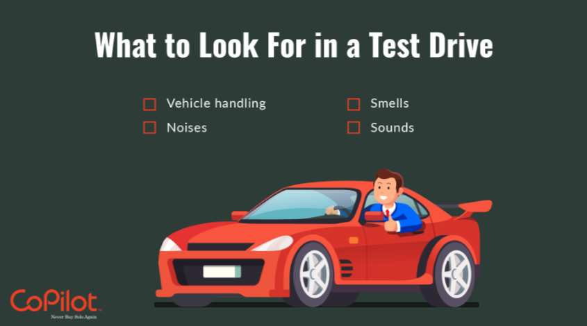 what to focus on during a car test drive