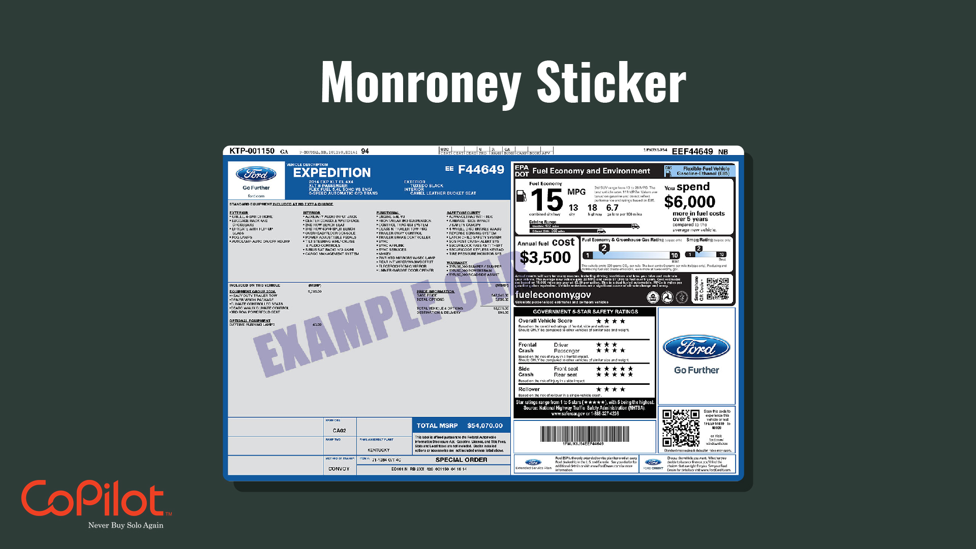 monroney sticker